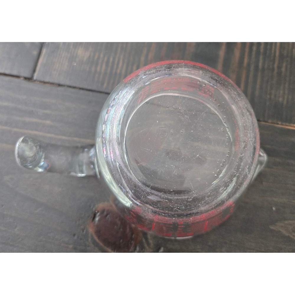 Vintage Pyrex 1 Cup Glass Measuring Cup Red Lettering Model 508 Corning USA 8oz - Picture 7 of 7